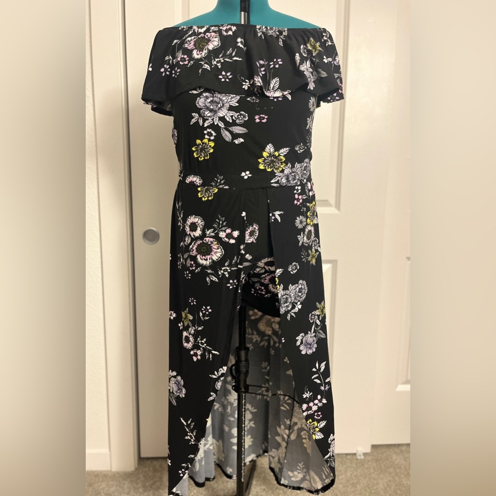 High-low Maxi Dress with Shorts Romper